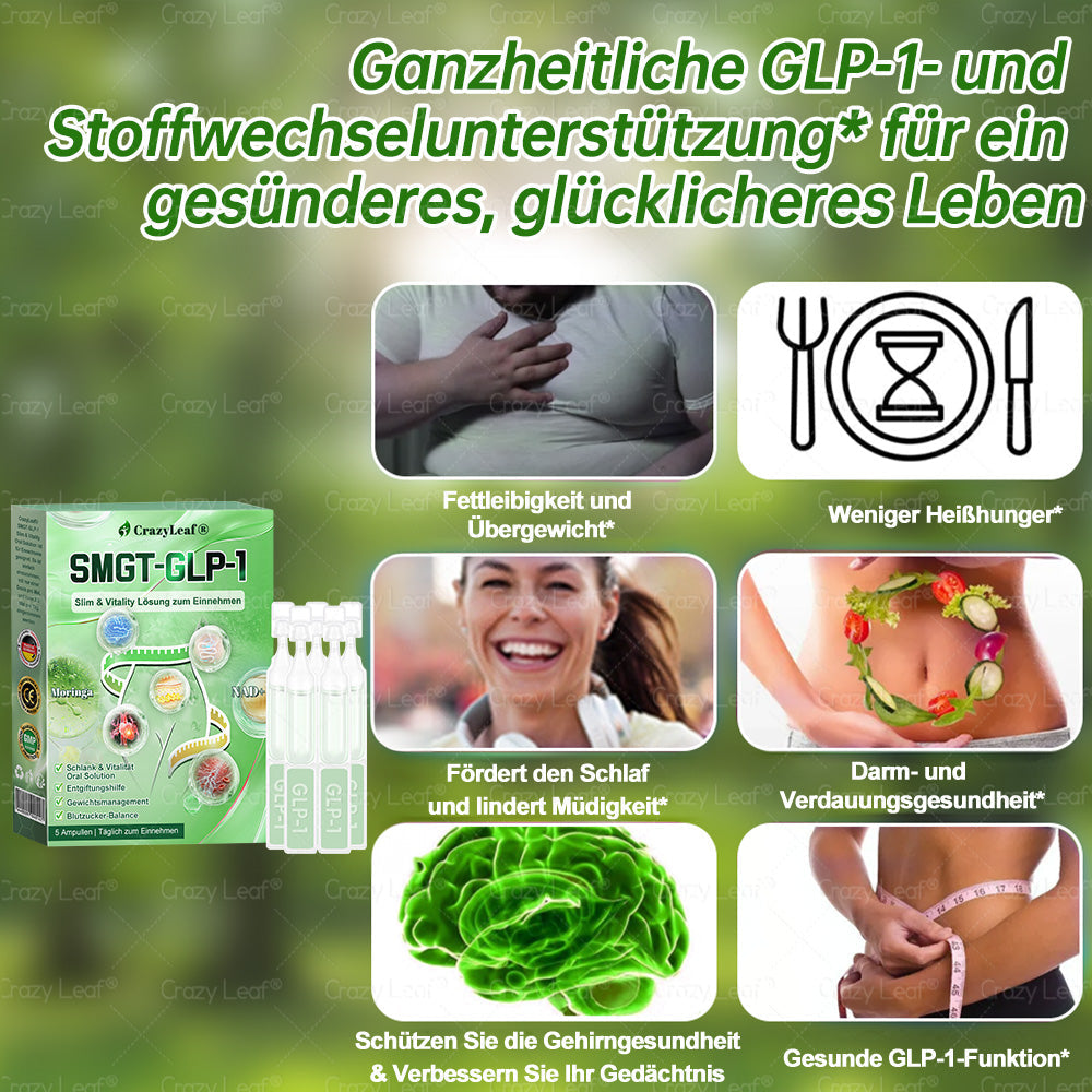 🔥👨⚕️Klinisch bestätigt | Offizieller Shop CrazyLeaf® GLP-1 Trinklösung – wirkt gezielt gegen hartnäckiges Gewicht, Bluthochdruck, Blutzucker, Fettleber, Gelenkschmerzen, Müdigkeit & schlaffe Haut – für mehr Gesundheit & Energie.