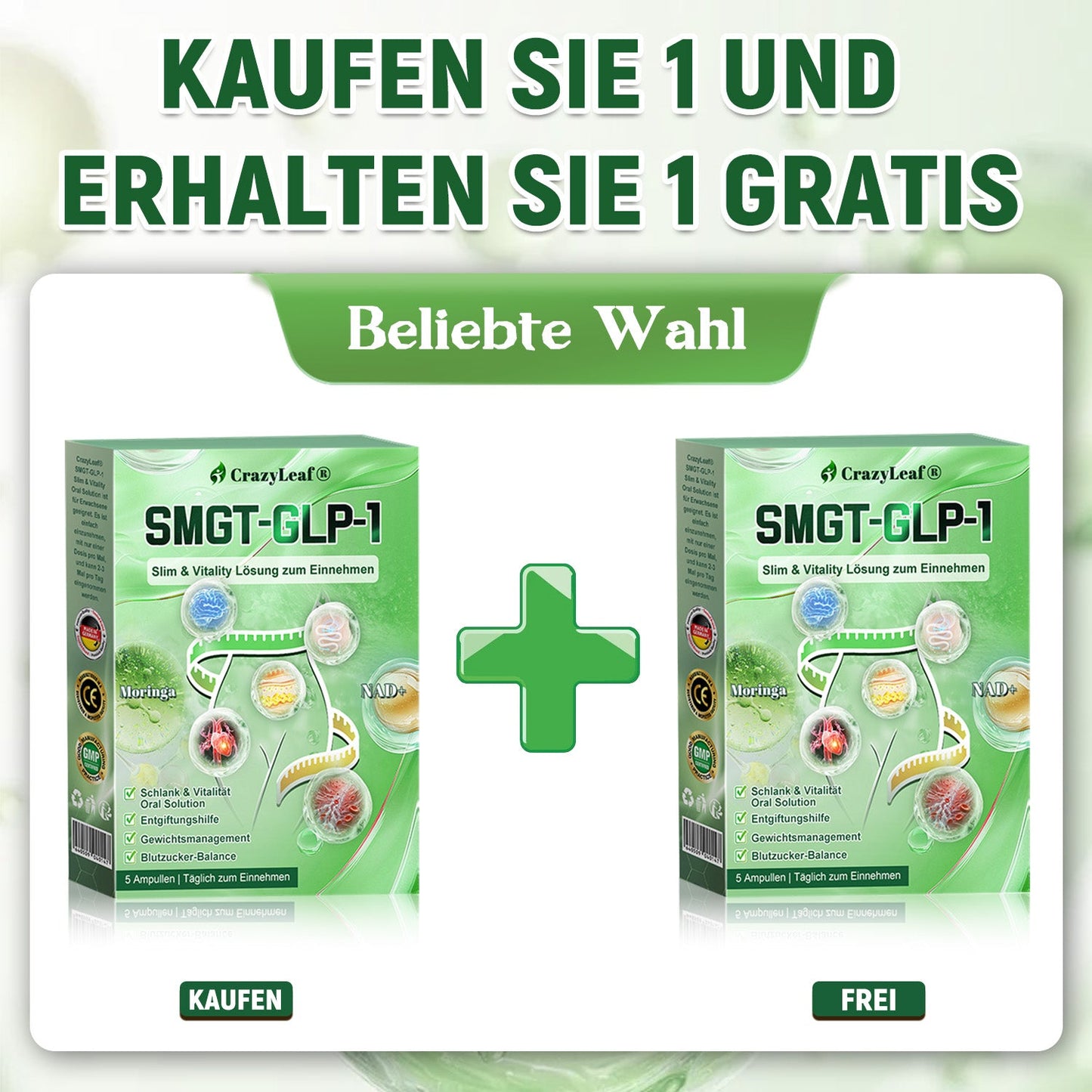 🔥👨⚕️Klinisch bestätigt | Offizieller Shop CrazyLeaf® GLP-1 Trinklösung – wirkt gezielt gegen hartnäckiges Gewicht, Bluthochdruck, Blutzucker, Fettleber, Gelenkschmerzen, Müdigkeit & schlaffe Haut – für mehr Gesundheit & Energie.