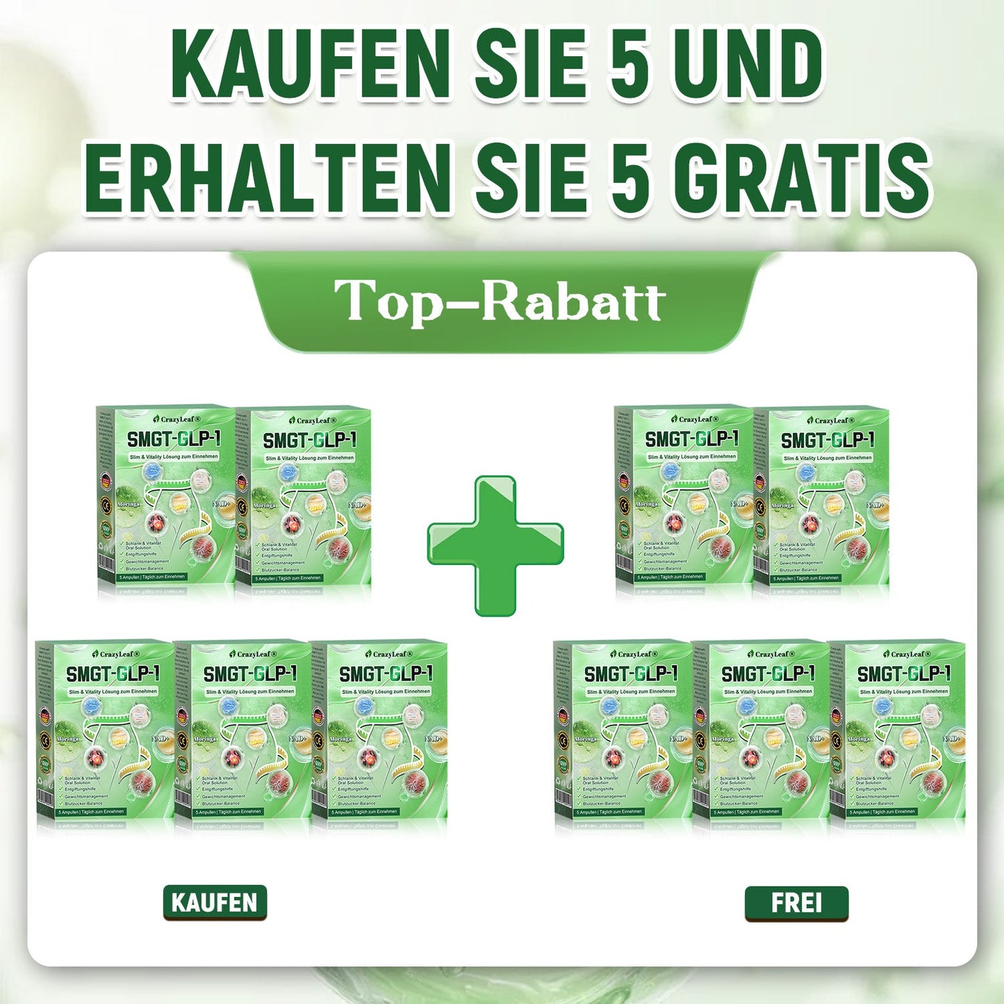 🔥👨⚕️Klinisch bestätigt | Offizieller Shop CrazyLeaf® GLP-1 Trinklösung – wirkt gezielt gegen hartnäckiges Gewicht, Bluthochdruck, Blutzucker, Fettleber, Gelenkschmerzen, Müdigkeit & schlaffe Haut – für mehr Gesundheit & Energie.