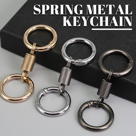 (🔥2025 Last Day Promotion  - 49% off)Nordic Retro Spring Double Ring Keychain